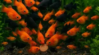 CUTE FISH BABIES EATING FOOD 😅💕❤️! PLATY MOLLY GUPPY FISH 