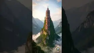🗻 The Tallest Temple Ever Built?! Towering Above the Clouds ⛩️ #Shorts #short  #shortvideo  #nature