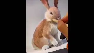 How to paint a rabbit by digital art.