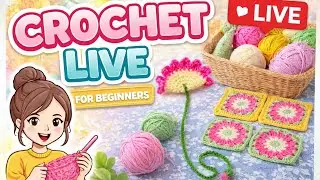 Crochet Live for Beginners | Easy Crochet Flower & bookmark 🔖📑| Step by Step | आसान Crochet Flower