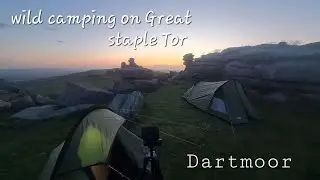 Wild Camping under the stars at Great Staple Tor Dartmoor uk