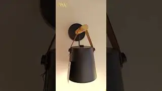 Black Leather Wall Lamp | Modern Luxury LED Wall Light for Bedroom, Living Room & Home D&eacute;cor