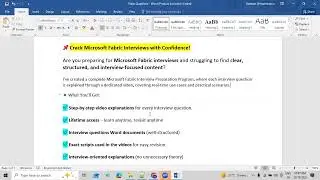 MS Fabric Data Engineering Interview Questions | Real-Time Scenarios | Step-by-Step Explanation