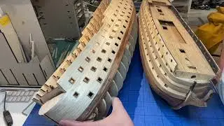 Santa Ana #part11 finishing port side lining. Continuation starboard and hull planking #artesania