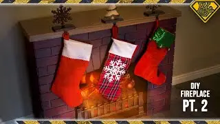 Finished Foam Fireplace (Pt. 2/2) - TKOR Explores How To Make A DIY Foam Fireplace