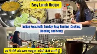 Indian Housewife Summer Sunday Routine| Home,Cooking,SelfCare& Study| Exam preparation Routine |