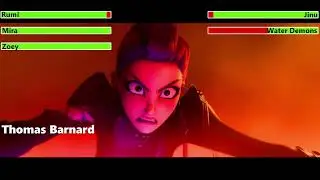 KPop Demon Hunters (2025) Bathhouse Battle с полосками здоровья