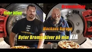 Byter bromsskivor p&aring; min kia med Mackan