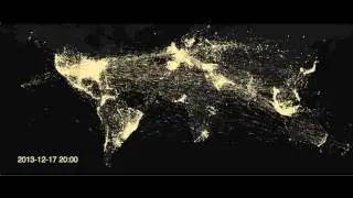 Global Twitter communication network