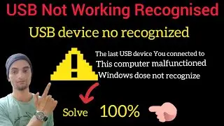 usb device not recognized windows 10