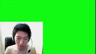 Angry gamer laugh and destroy his PC GREEN SCREEN