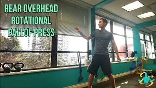 Rear Overhead Rotational Pallof Press - Rejuv Exercise Library - #medicalfitness