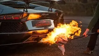 Lamborghini Aventador готовит рождественскую индейку