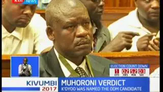 Muhoroni Verdict : Appeal against nomination of K'oyoo ruled out