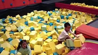 Sulaiman dan balqis Bermain TRAMPOLINE di KIDZILLA MANADO TOWN SQUARE | PLAYGROUND MANTOS MANADO