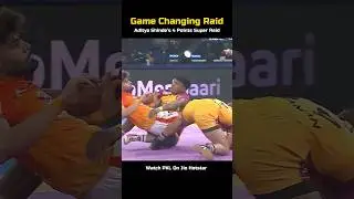 Aditya Shinde&rsquo;s Game Changing 4 Points Super Raid 🤯 Pro Kabaddi League Season 12