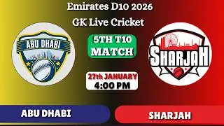 Abu Dhabi vs Sharjah Live Score || SHA vs ABD 5th T10 Match || Today Cricket Match Live