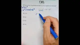 Perfect Squares expansion #PerfectSquares #ExpandingBrackets #AlgebraSkills #MathSimplification