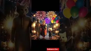 cats enjoy festival #viralshort #cartoon #cuteanimal #viralshorts #celebration