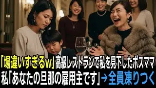 「場違いすぎるw」高級レストランで私を見下したボスママ。「あなたの旦那の雇用主です」→全員凍りつく
