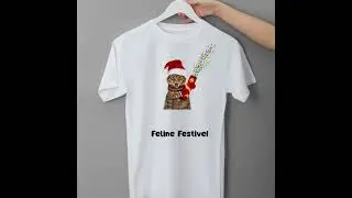 🎄🐾 Feline Festive: The PURR-fect Holiday Tee for Cat Lovers! 😻