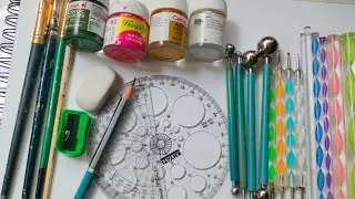 Dot mandala tutorial for beginners in telugu- Day 2( Material Required)