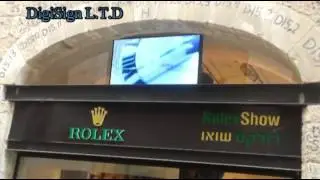 Digisign (Tencomp) LTD with Rolex digital signage project in Mamilla Jerusalem. Nov 13.
