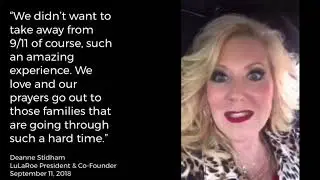 #LuLaRoe&rsquo;s President on 9/11 being an Amazing Experience