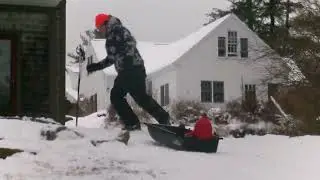 noa and oggy playing in snow (isaac jump scare at end)
