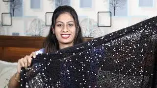 Buy new beautiful sequence saree haul | online sequence saree review | party wear sequence saree