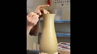 835. Upside Down throwing a plum bottle shape to extend the height and making a narrow base