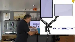 Invision MX 300 Dual PC Monitor Arm Unboxing Setup and Review, absolutely love it