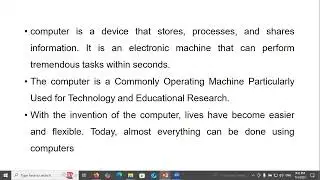 A computer is an electronic machine and not an electrical machine