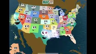 I got all 50 states in Map it! (Game:stack the states 2)