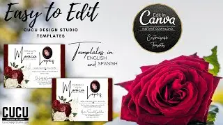 CANVA FUNERAL CARD | Customizable Funeral Invitation Card Template | FAC109