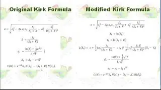 Kirk Formula and Modified Kirk Formula for Spread Option Pricing in Python