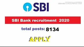 SBI Recruitment 2020 / bank job / latest notification / government jobs / latest job update