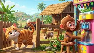 🚗 Monkey Rescue Baby goat | Funny & Emotional Cartoon