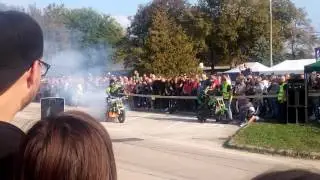 Stunt biker accident in Hungary, firing bike Boros Bence 