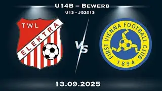 U14B-Bewerb: TWL-Elektra  vs. First Vienna  4:4 (2:1)  -  13.09.2025