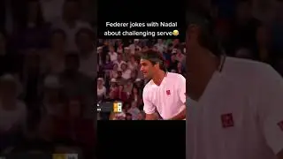 Federer jokes with Nadal about challenging serve 😂😂#tennis#nadal#federer#shorts...