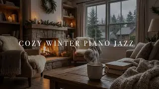 ☕🔥 Cozy Piano Jazz with Rain & Fireplace | Calm Study & Relax Music