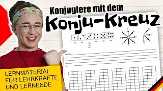 Konjugieren spielerisch üben | A1–C1 | Lernmaterialien für Lehrkräfte und Lernende | Konju-Kreuz