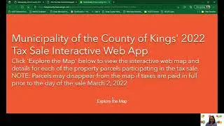 How to Use the Municipality's Tax Sale Web Map App
