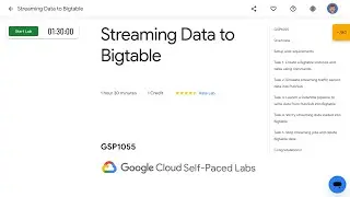 Streaming Data to Bigtable GSP1055