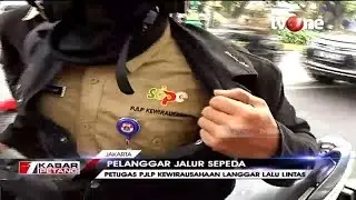 Duh, Sudah Tahu Melanggar Lalu Lintas, Petugas PJLP Ini Malah Marah-marah