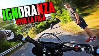 Crazy Italian Supermoto rider on a shitty road  | RAW