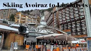 Skiing from Avoriaz to Lindarets January 2026