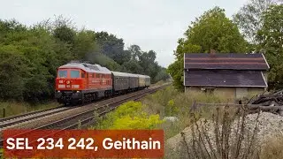 4K | SEL 234 242 komt met rijtuigen door Geithain als Sonderzug naar Chemnitz-Hilbersdorf!