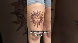 my last-ever apprentice tattoo! 🌞🌙 #tattooapprentice #tattooartist #fallout #tattoos #arttutorial